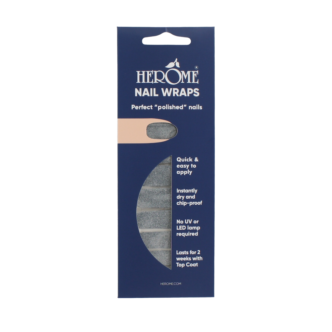 Nail Wraps - Silver Glitter – Herome Cosmetics