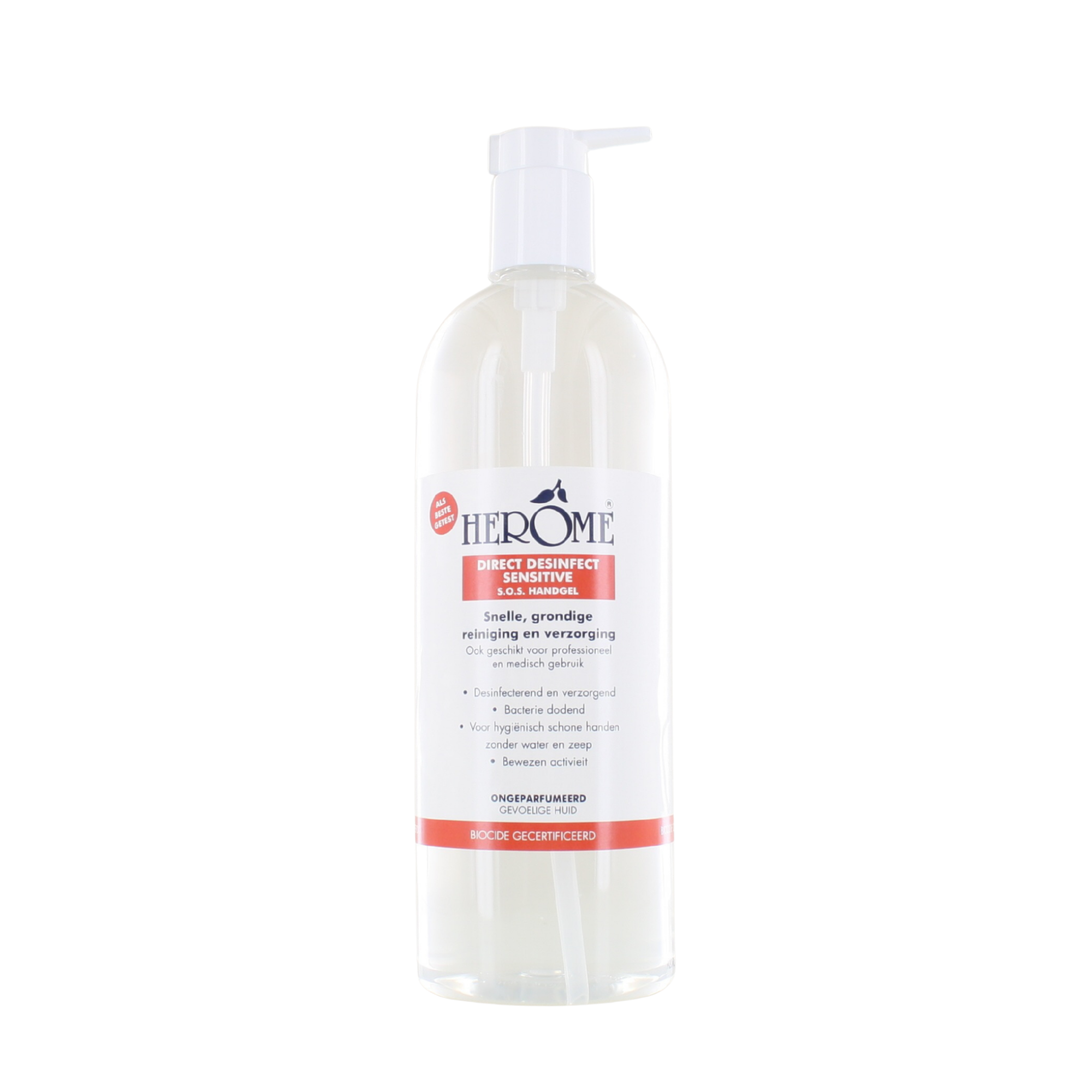 Direct Desinfect parfum vrij Handgel literfles met pomp 1000ml