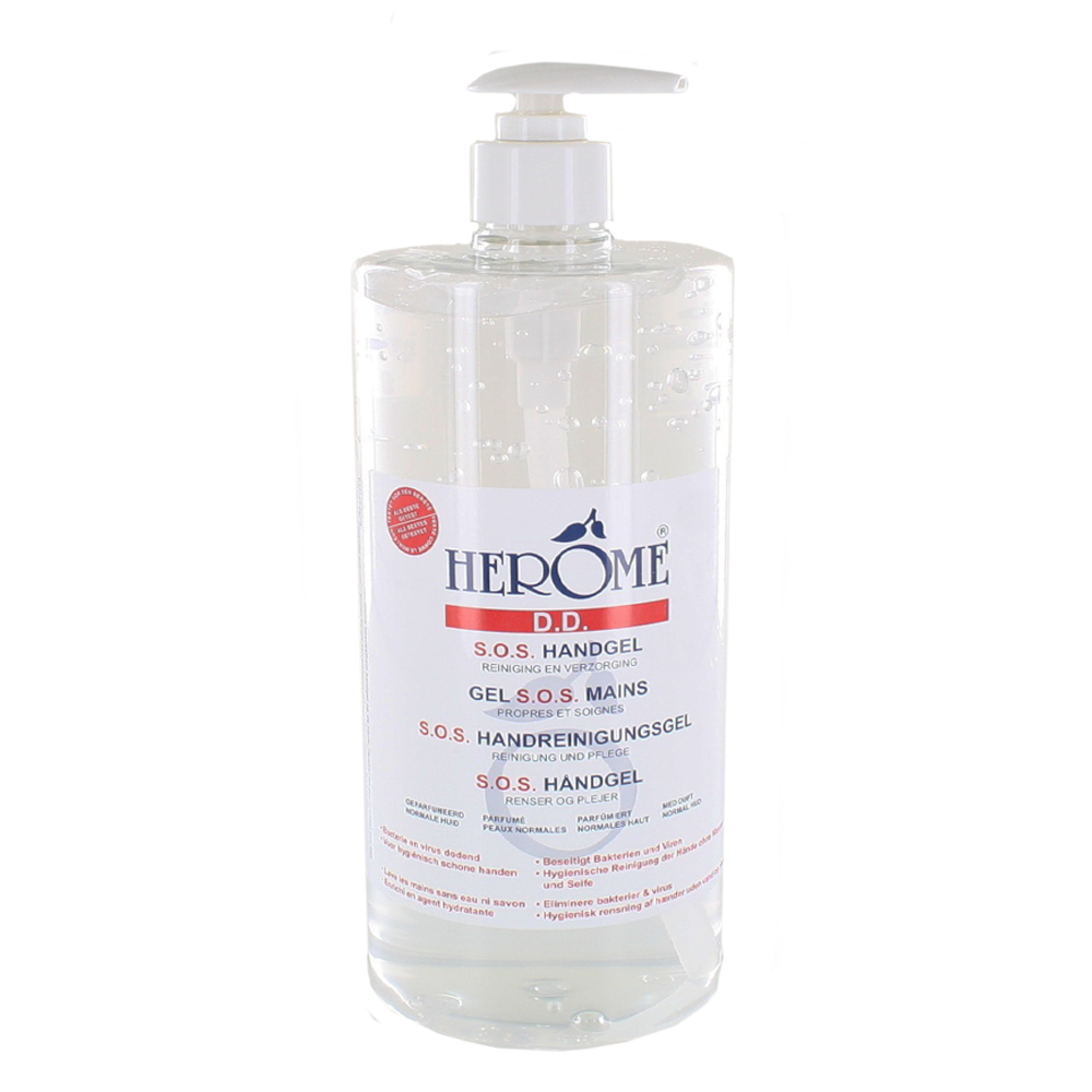 Direct Desinfect gel pour les mains sans parfum flacon litre avec pompe 1000ml