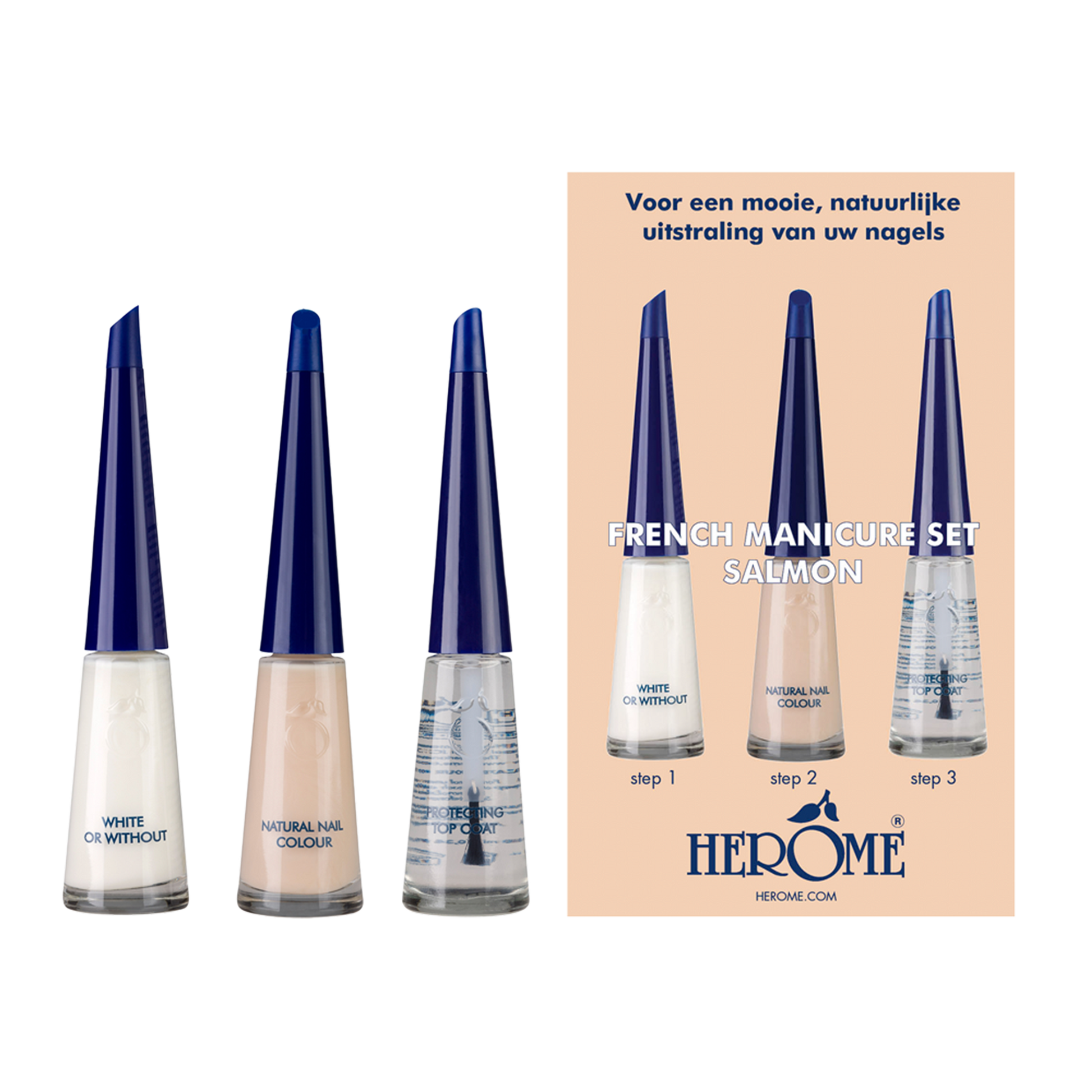 Set manicure francese Salmon