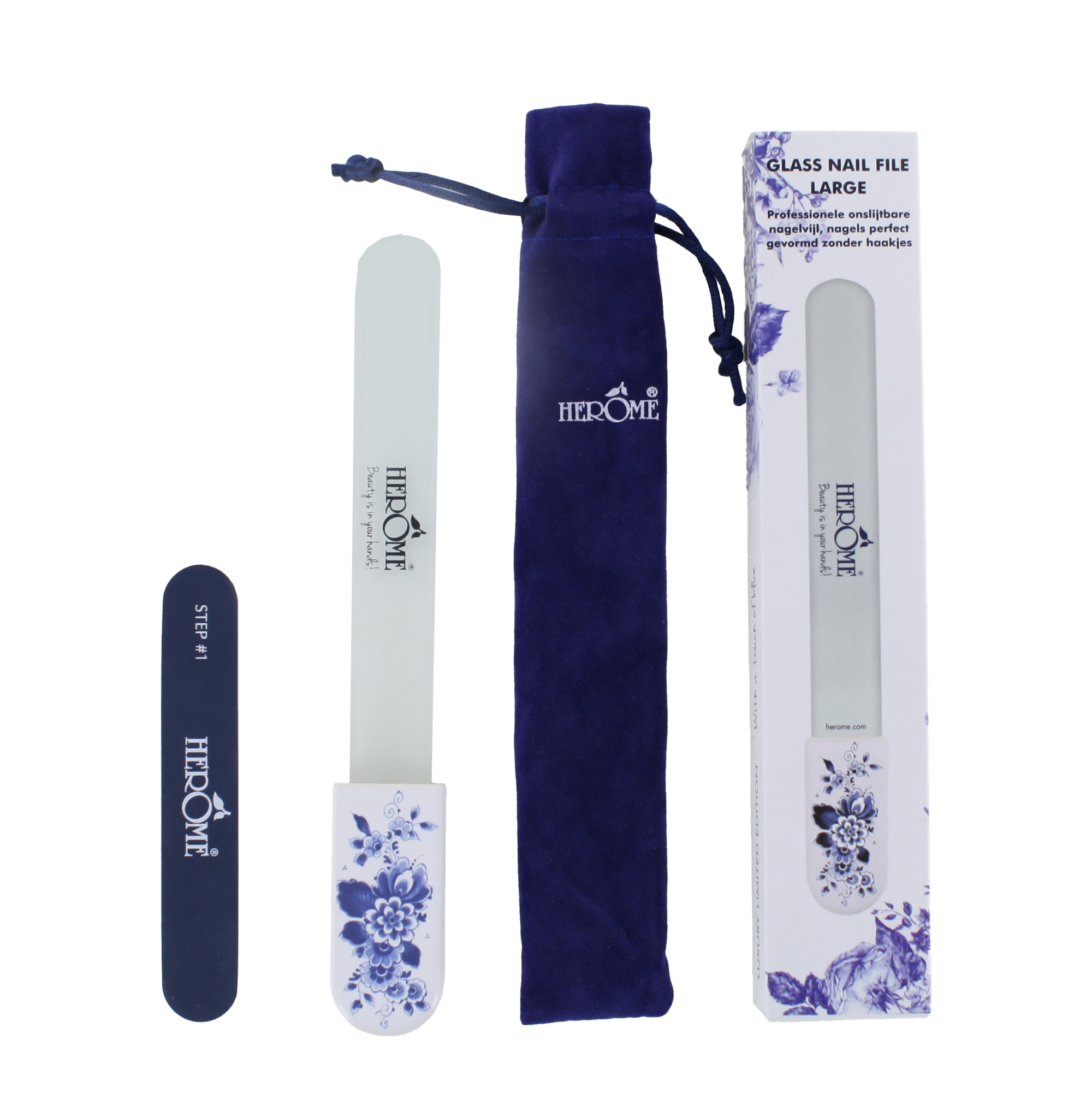 Glass Nail File Large - Delfts Blue
