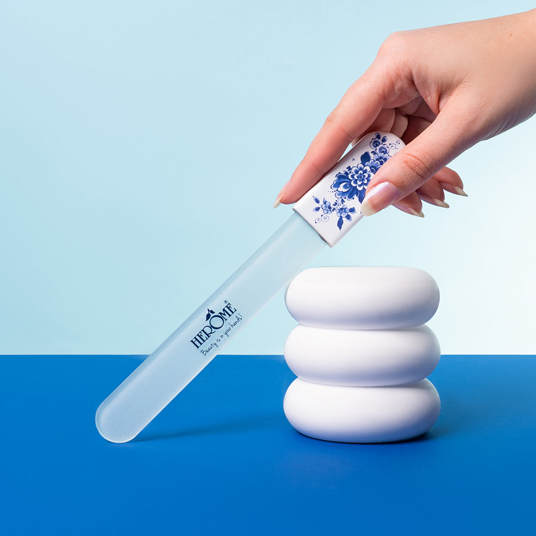 Lima per unghie in vetro - Grande "Blu Delft"