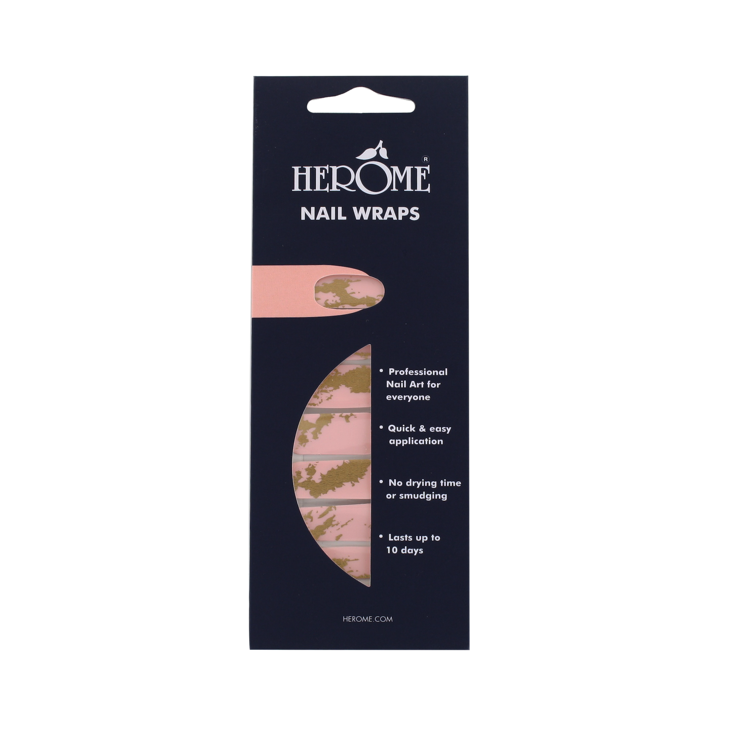 Nail Wraps - Pink &amp; Gold Marble