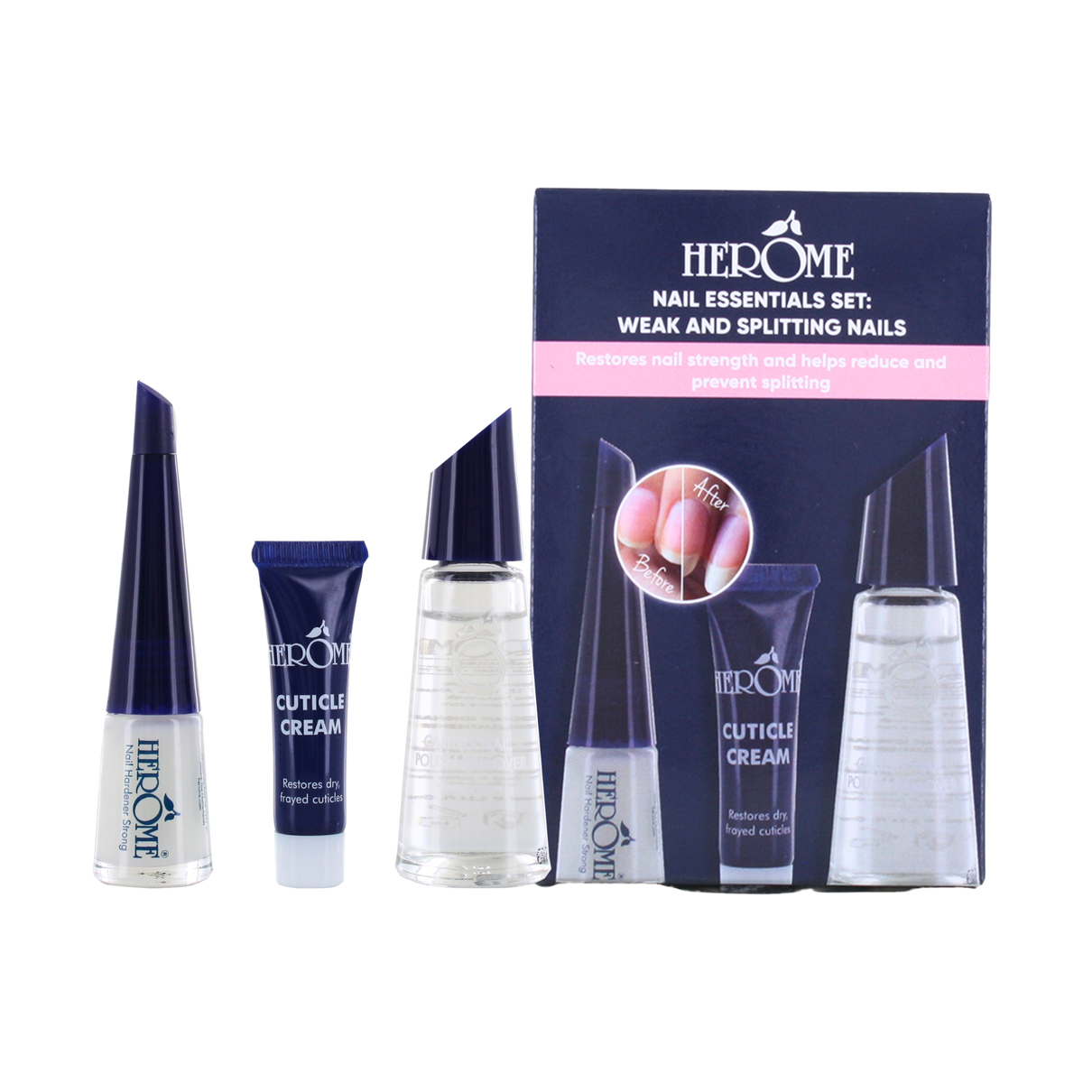 Conjunto Nail Essentials: unhas fracas e rachadas
